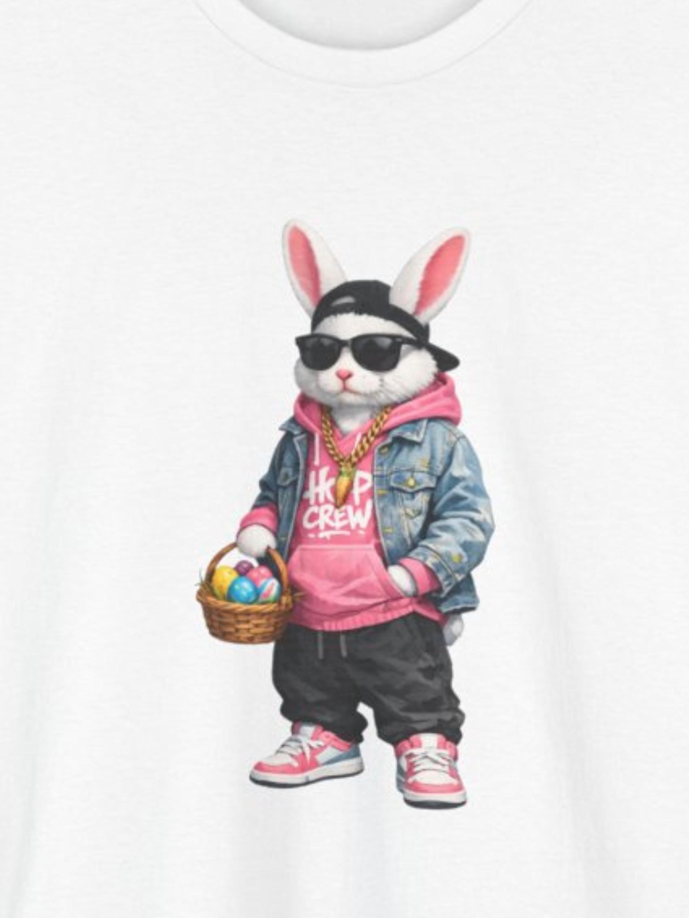 Hip Hop Bunny Easter Shirt | Urban Streetwear Rabbit Graphic Tee