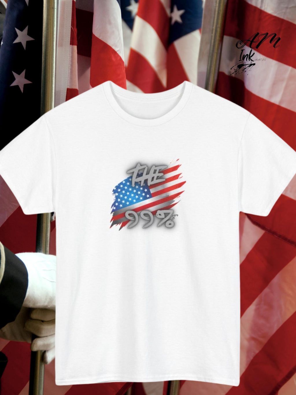 The 99% American Flag Patriotic Graphic Tee