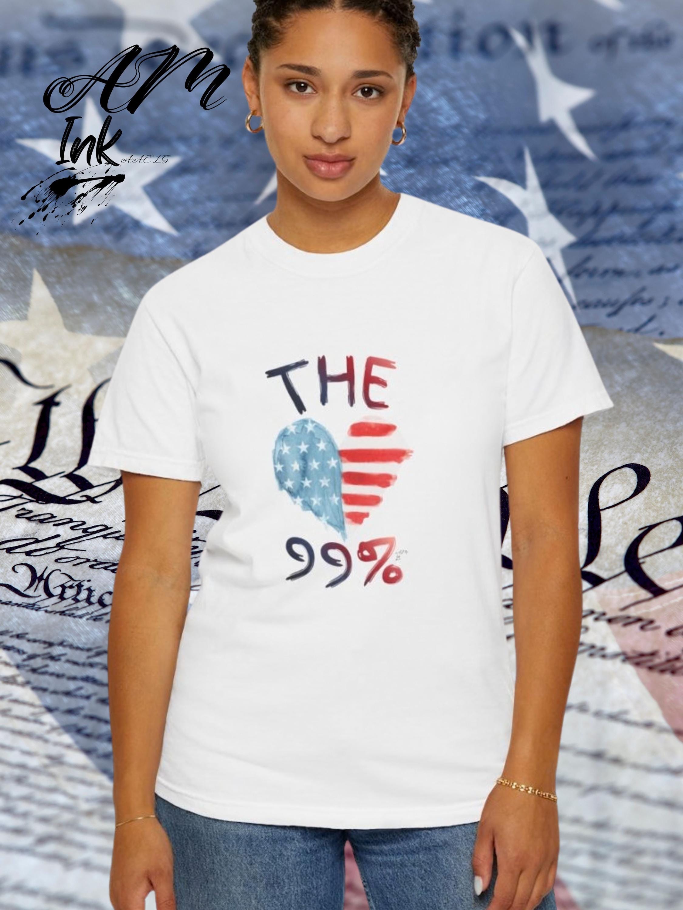 The 99% Heart Tee | American Flag Heart, Patriotic Social Justice Shirt