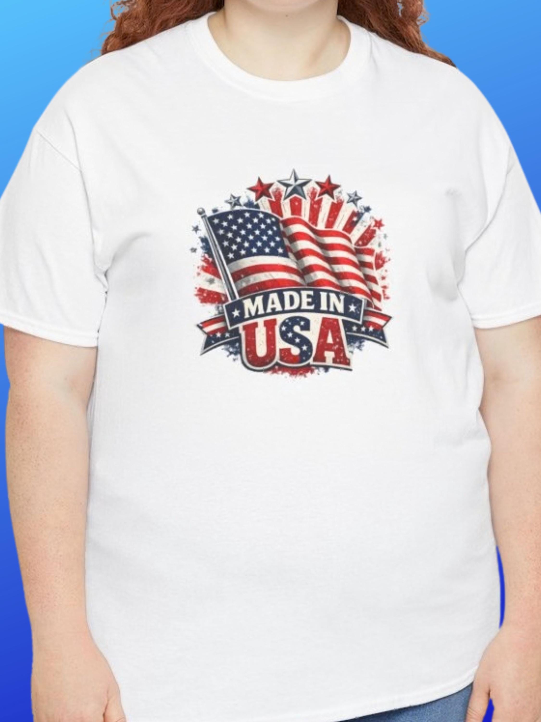 Patriotic American Flag T-Shirt | Made in USA Independence Day Apparel