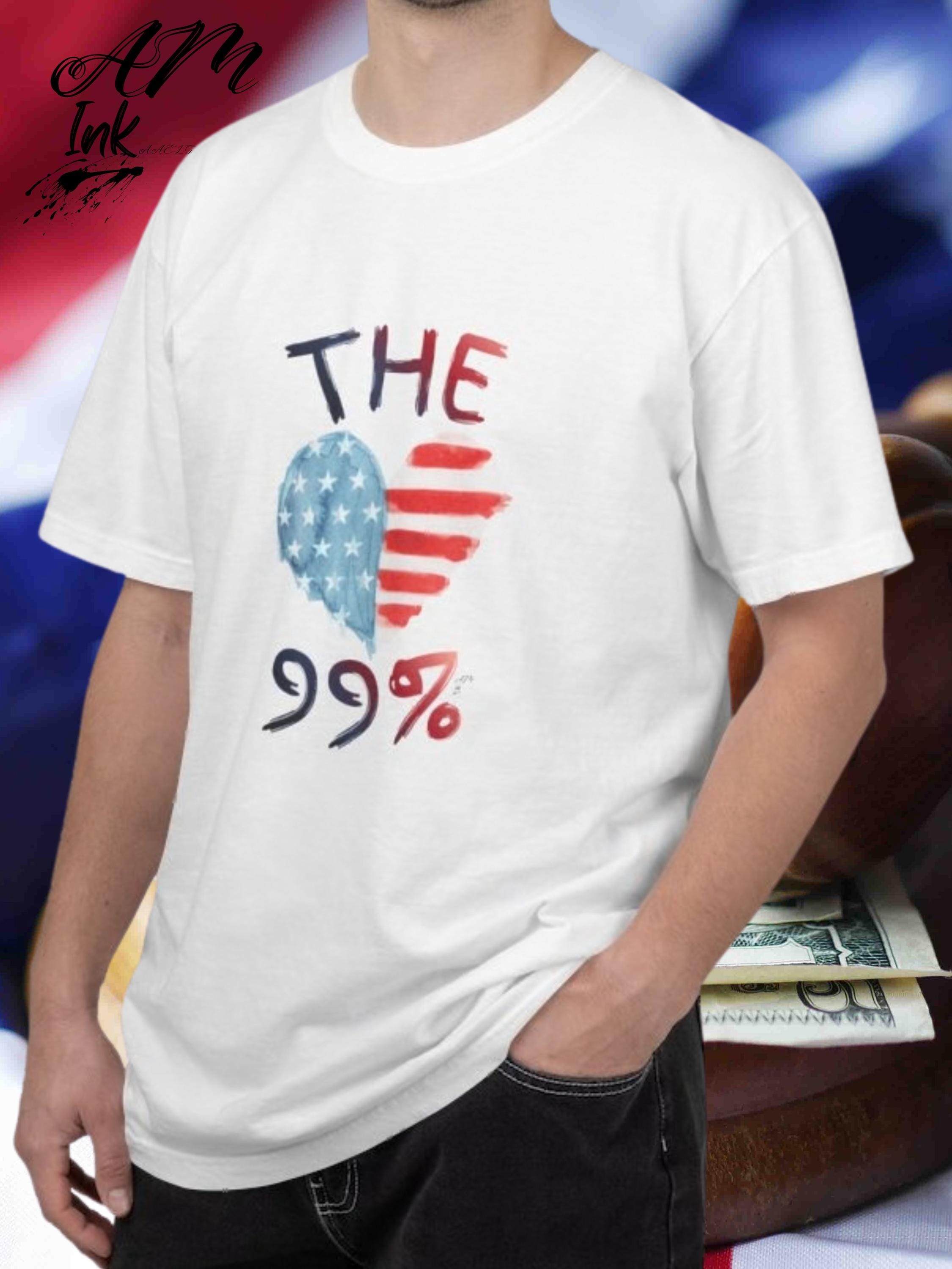 The 99% Heart Tee | American Flag Heart, Patriotic Social Justice Shirt