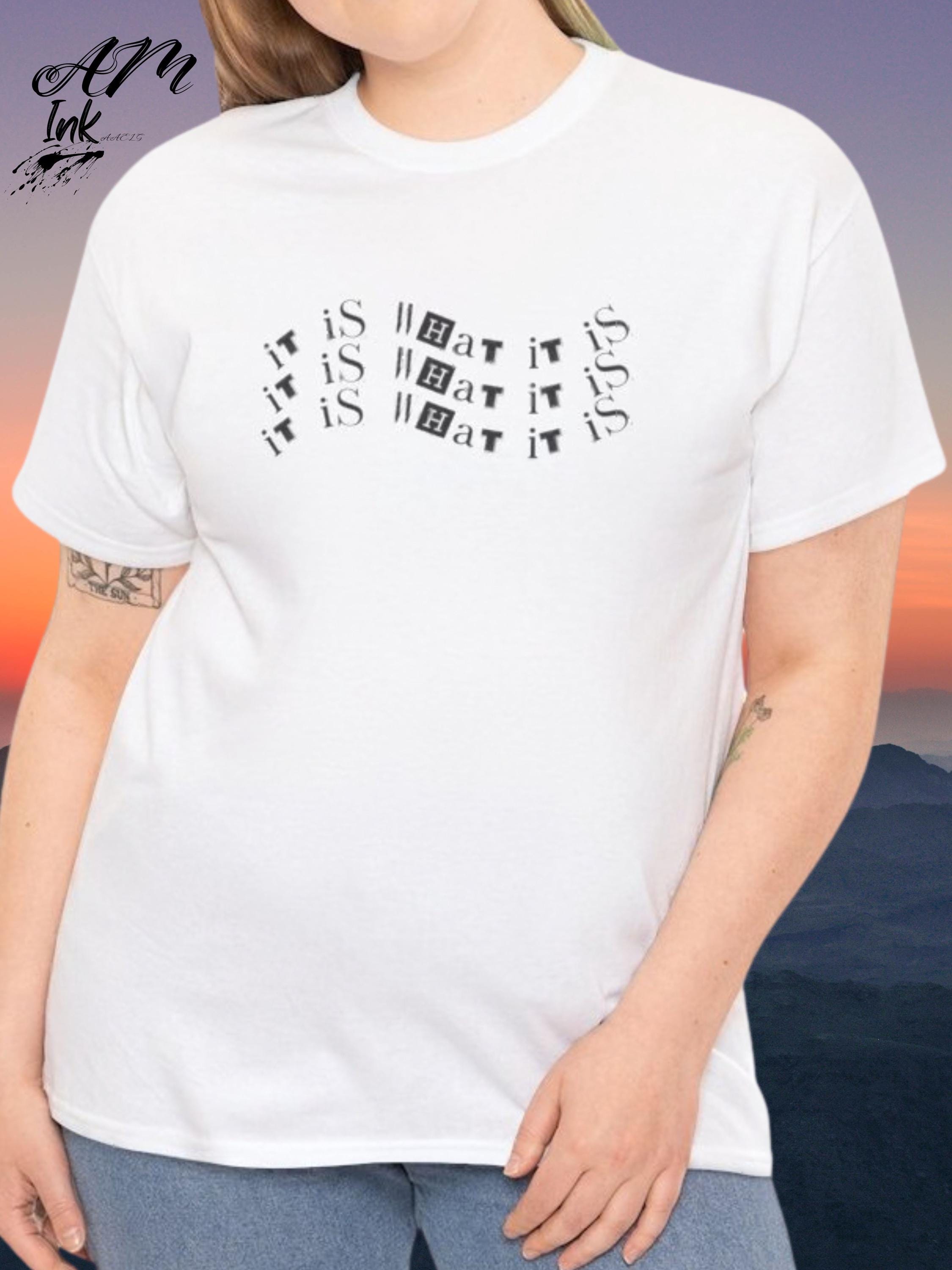 Minimalist Graphic Tee - "IT Is What" Cotton T-Shirt